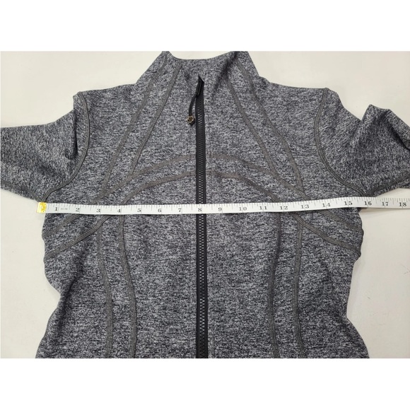 Lululemon Define Jacket Heathered Black Full Zip Grey Size 6 Womens - Picture 6 of 7